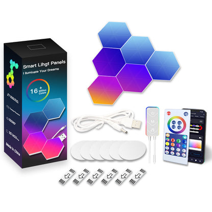 Hexagon LED Wall Light Set – view 3