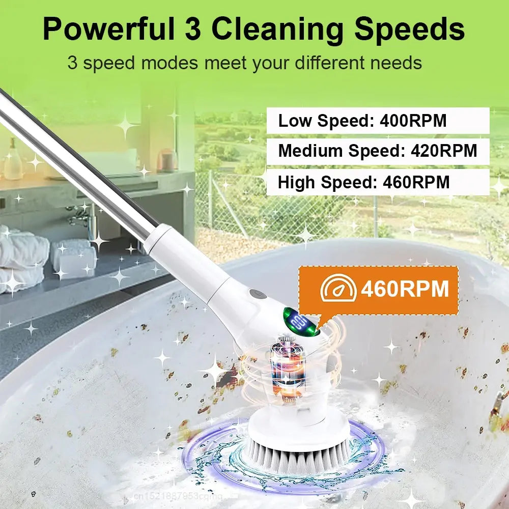 Electric Household Cleaning Brush Set – view 7