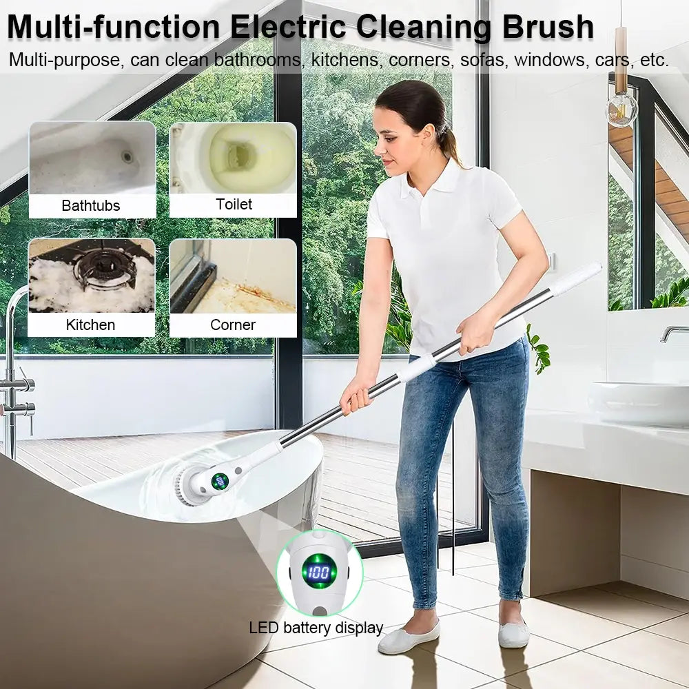 Electric Household Cleaning Brush Set – view 3