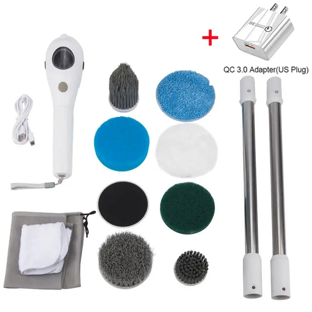 Electric Household Cleaning Brush Set – view 6