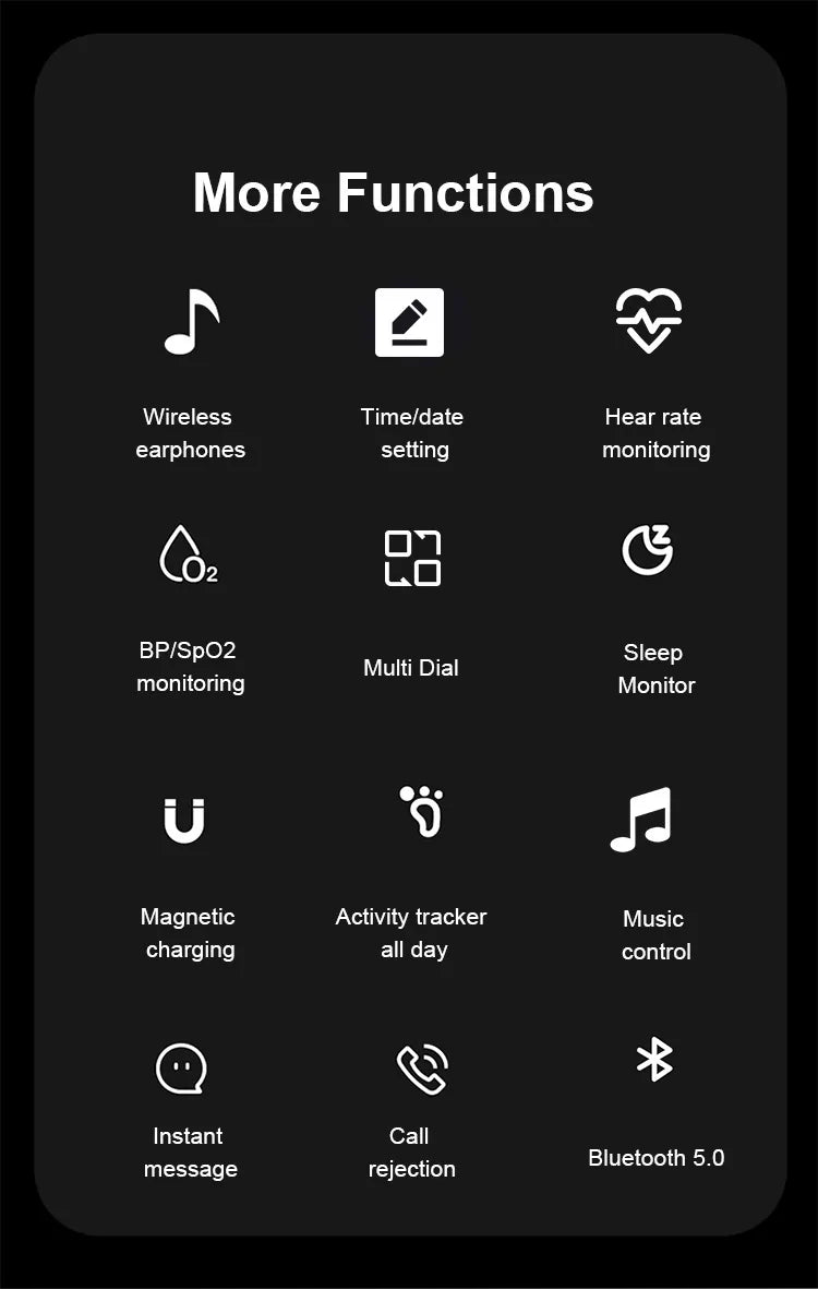 2-in-1 Smart Watch with Built-in Wireless Earbuds – view 6
